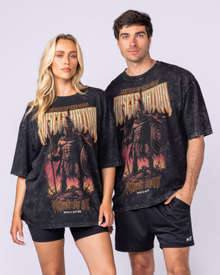 Immortal Oversized Vintage Tee - Washed Black-T-Shirts-XS-112574WSHBLK-XS-MNAPPRL47440-7-Muscle Nation