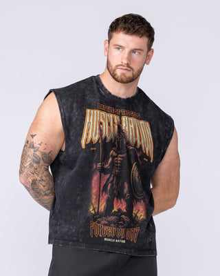 Immortal Vintage Boxy Muscle Tank - Washed Black-Singlets & Tanks-S-112578WSHBLK-S-MNAPPRL47449-1-Muscle Nation