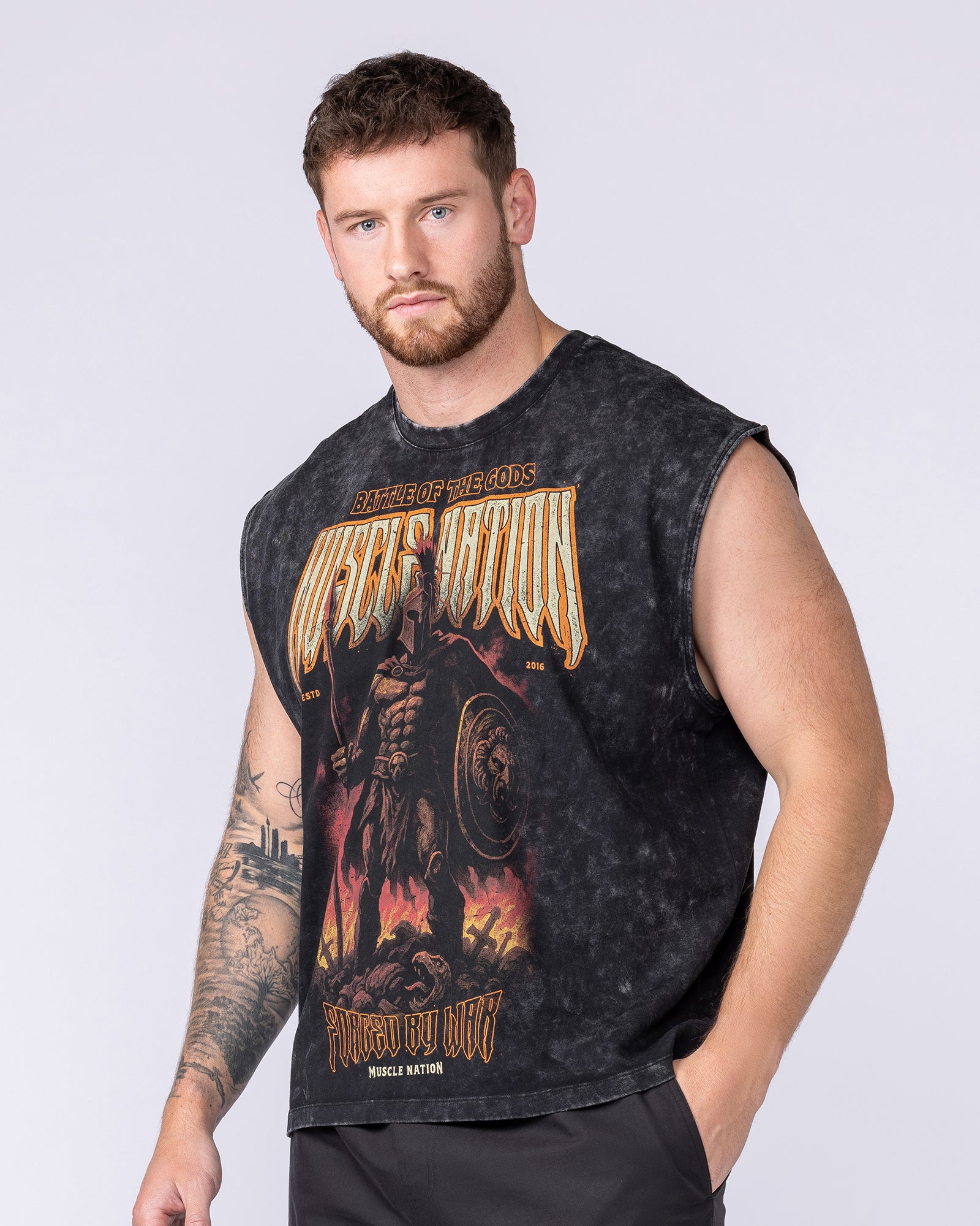 Immortal Vintage Boxy Muscle Tank - Washed Black-Singlets & Tanks-S-112578WSHBLK-S-MNAPPRL47449-3-Muscle Nation