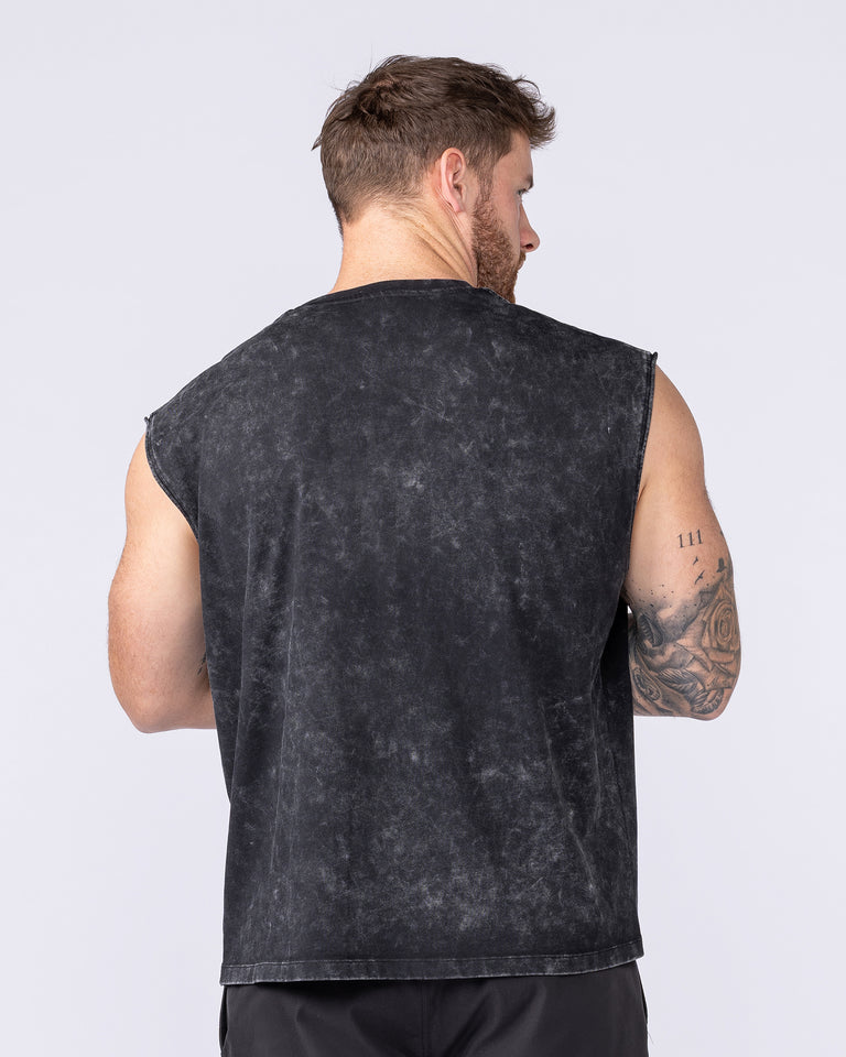 Immortal Vintage Boxy Muscle Tank - Washed Black-Singlets & Tanks-S-112578WSHBLK-S-MNAPPRL47449-4-Muscle Nation