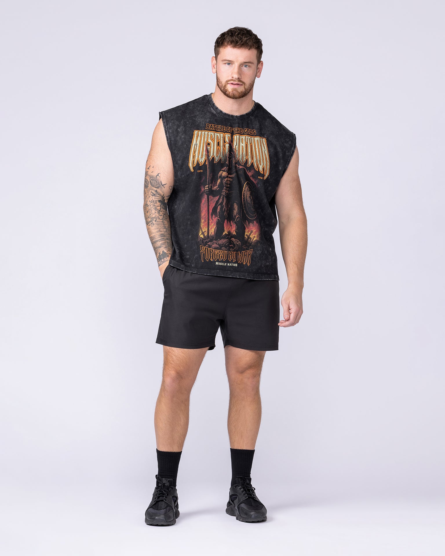 Immortal Vintage Boxy Muscle Tank - Washed Black-Singlets & Tanks-S-112578WSHBLK-S-MNAPPRL47449-5-Muscle Nation
