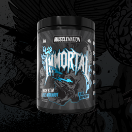 IMMORTAL Pre-Workout - Blue Raspberry - 40 serves-Pre-Workouts-MNSUPPS0406-9359054002951-1-Muscle Nation