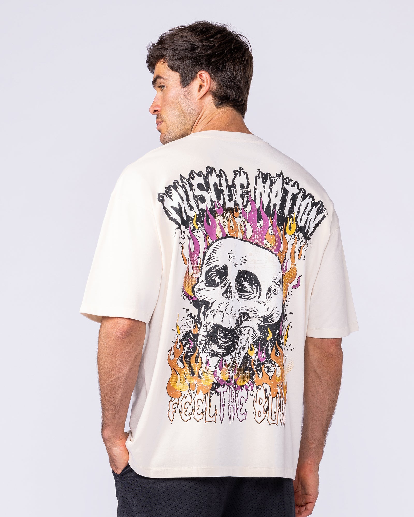 Inferno Oversized Tee - Travertine-T-Shirts-XS-112567TRAV-XS-MNAPPRL47456-4-Muscle Nation