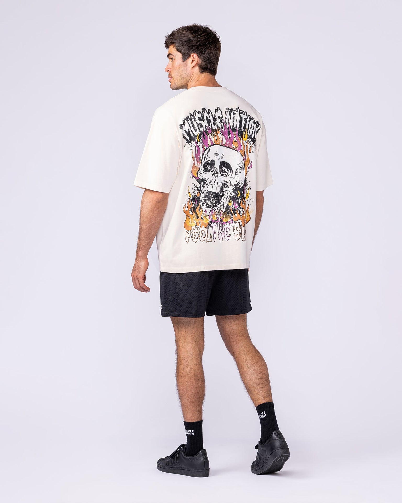 Inferno Oversized Tee - Travertine-T-Shirts-XS-112567TRAV-XS-MNAPPRL47456-6-Muscle Nation