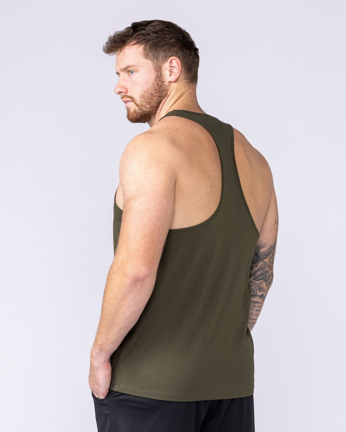 Infinite Y Back Singlet Dark
