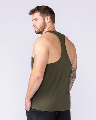 Infinite Y Back Singlet - Dark Khaki-Singlets & Tanks-S-072301DKHAKI-S-MNAPPRL25366-1-Muscle Nation