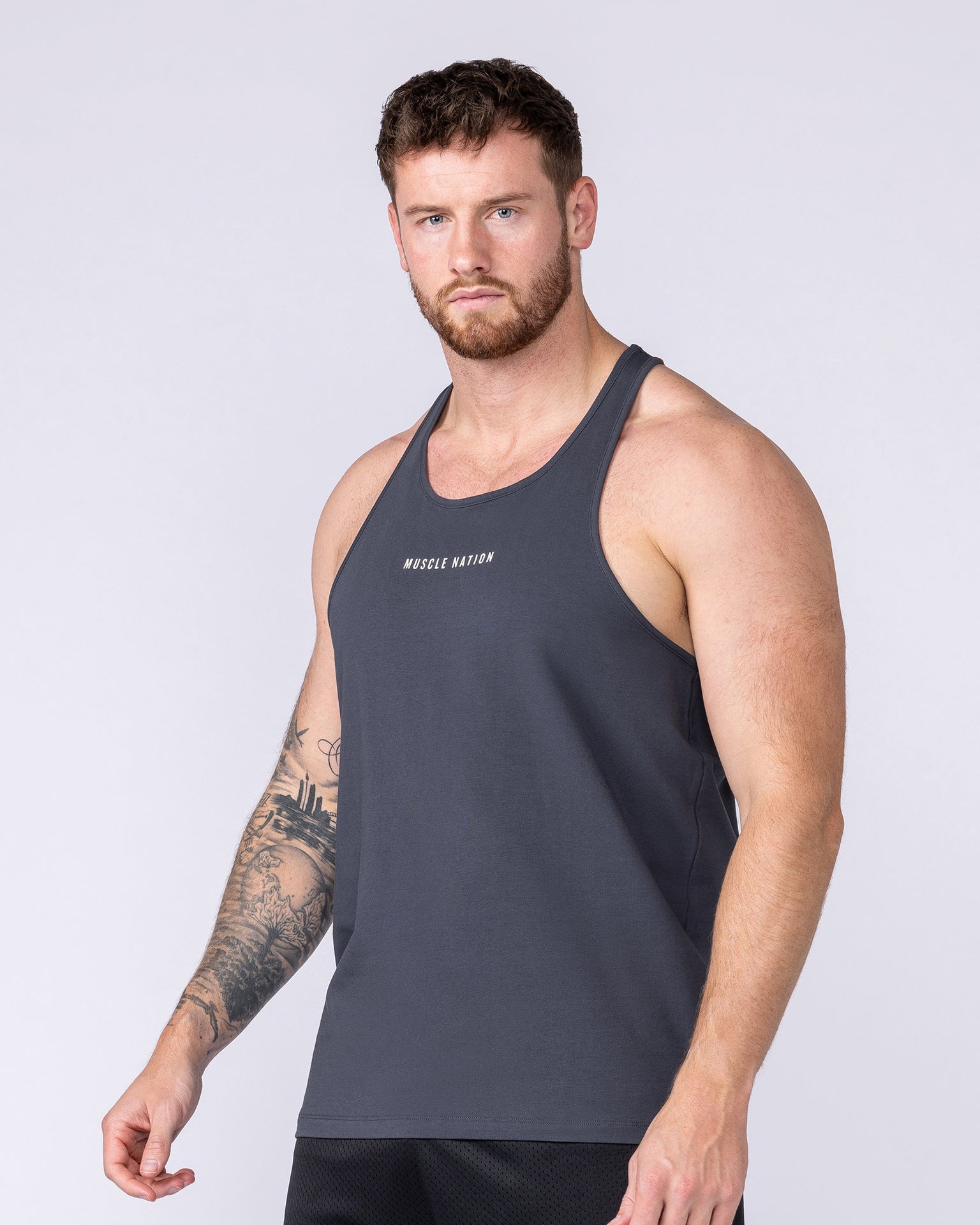 Infinite Y Back Singlet - Thunder-Singlets & Tanks-S-072301THNDR-S-MNAPPRL25380-4-Muscle Nation