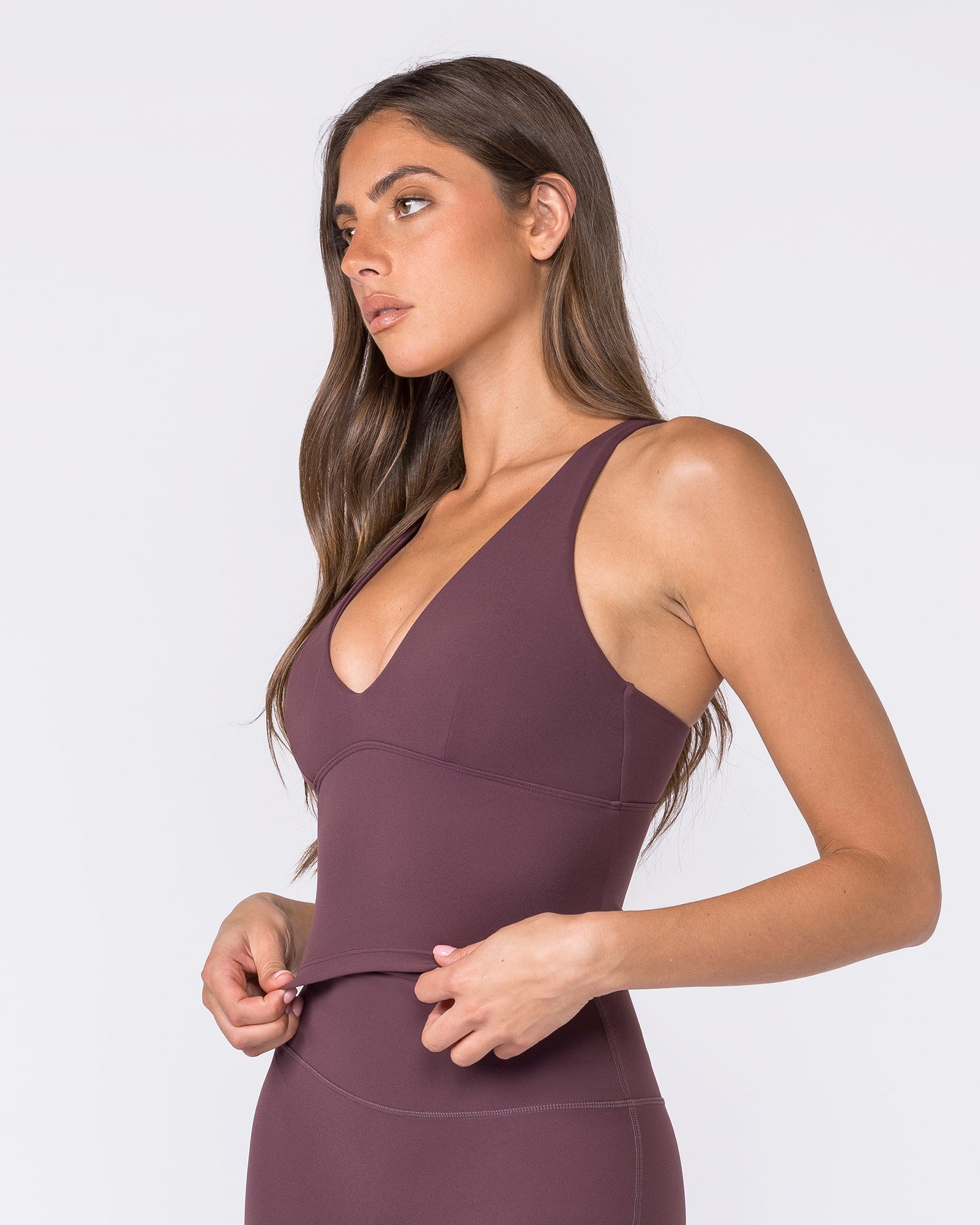 Influence Bra Tank - Dark Cherry-Singlets & Tanks-XS-032607DKCHRY-XS-MNAPPRL49095-3-Muscle Nation