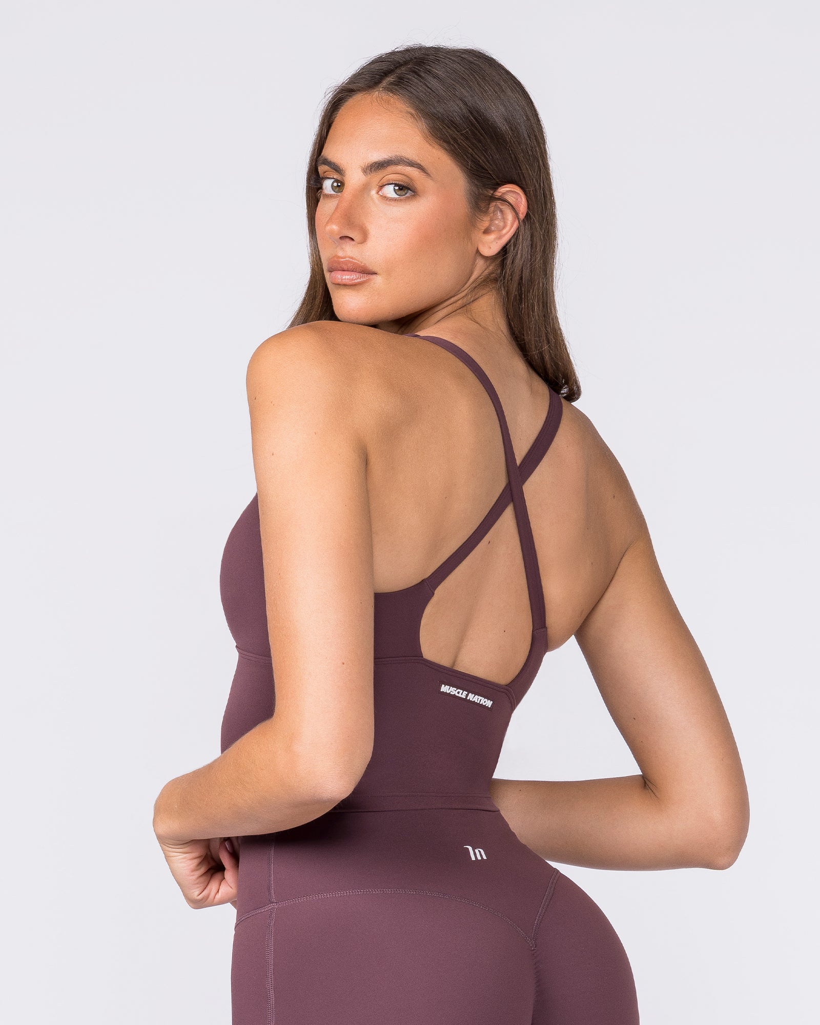 Influence Bra Tank - Dark Cherry-Singlets & Tanks-XS-032607DKCHRY-XS-MNAPPRL49095-4-Muscle Nation