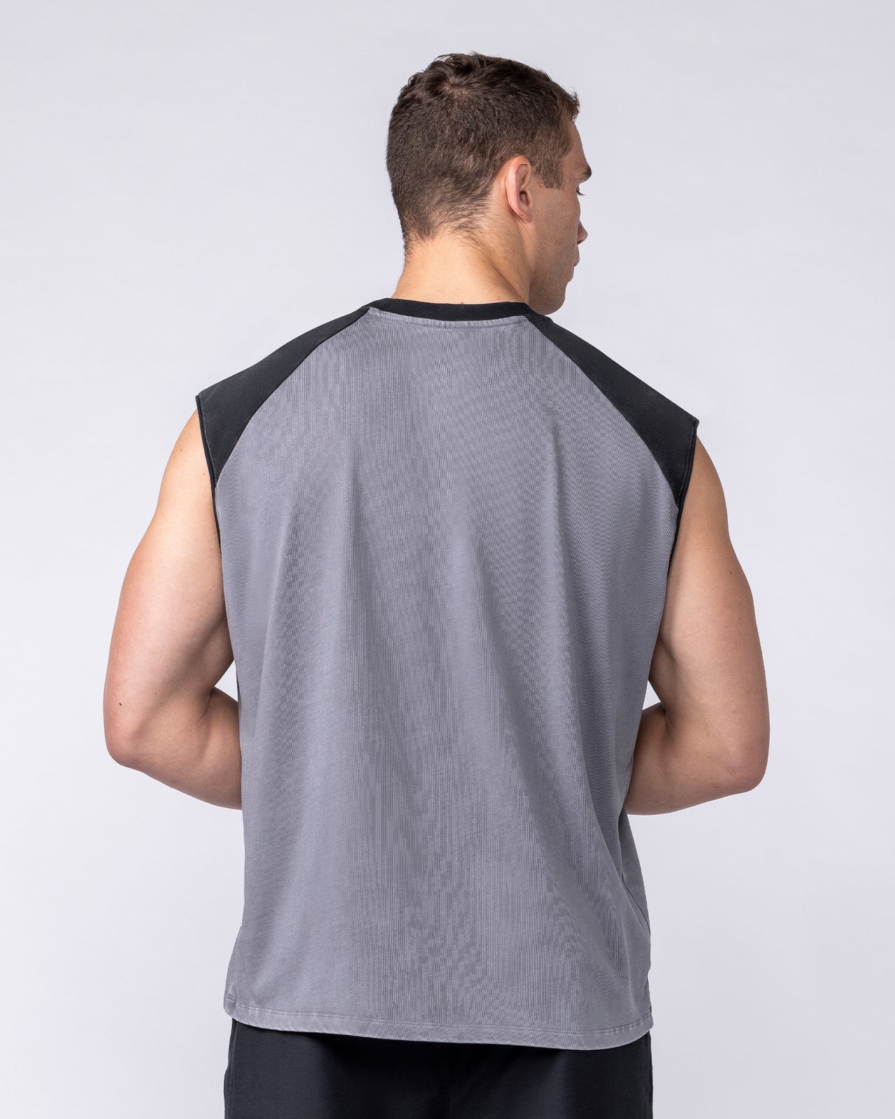 Iron Skull Raglan Boxy Muscle Tank - Washed Tornado