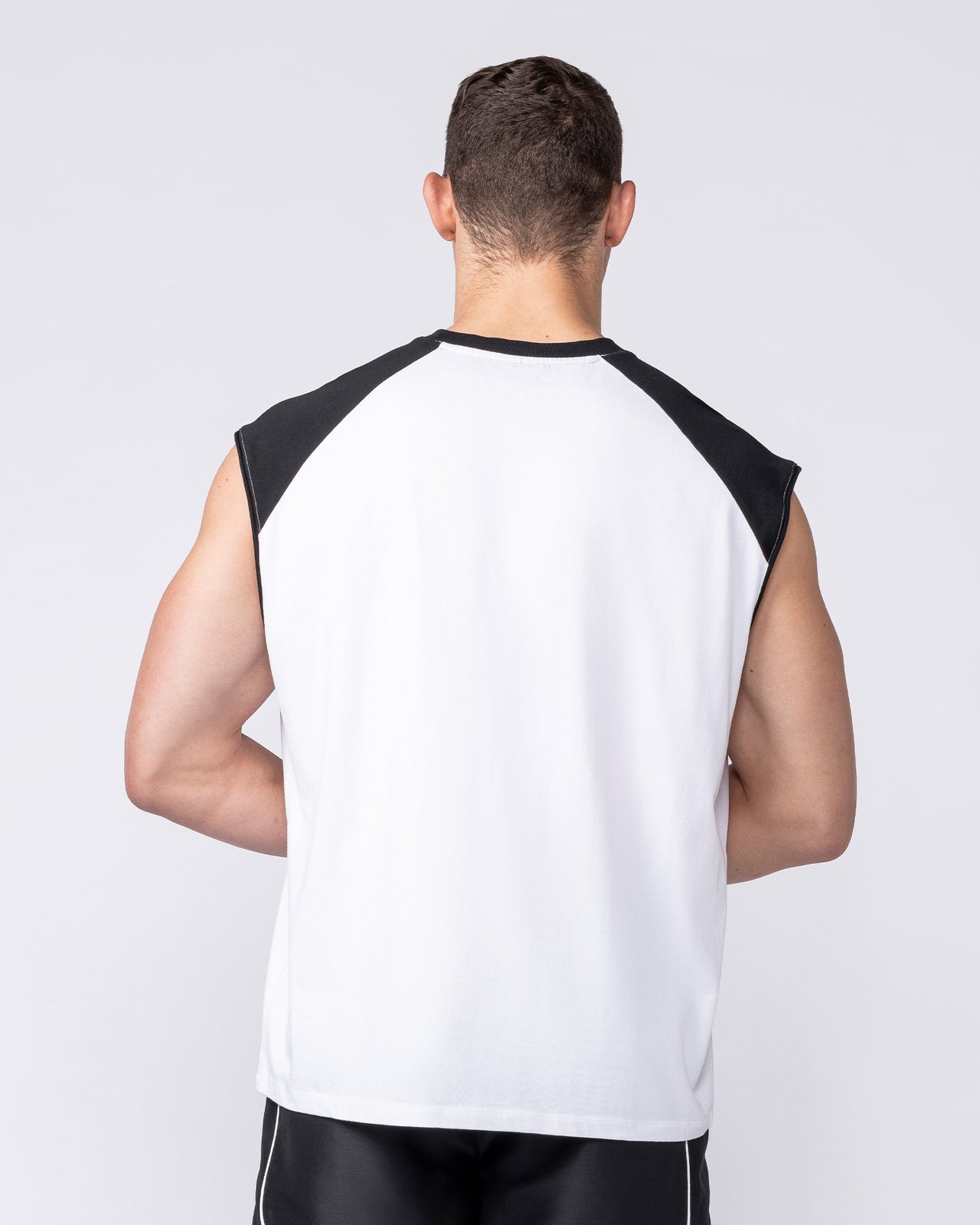 Iron Skull Raglan Boxy Muscle Tank - White