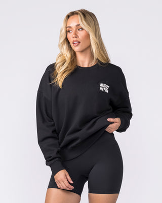 Kick-Start Boxy Pullover - Black-Jumpers & Hoodies-XXS-042618BLK-XXS-MNAPPRL50223-2-Muscle Nation