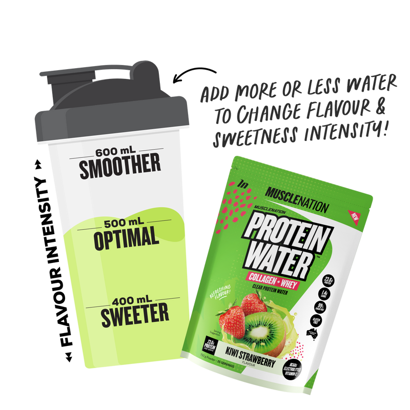 PROTEIN WATER - Kiwi Strawberry - 25 serves-Protein Waters-MNSUPPS0255-9359054001244-5-Muscle Nation