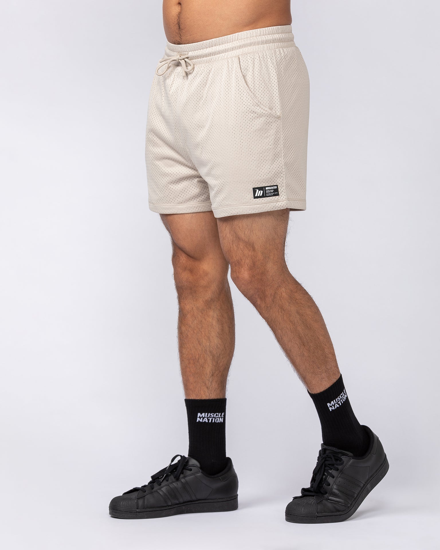 Lay Up 3.5" Shorts - Beige-Shorts-S-082528BEIGE-S-MNAPPRL43527-2-Muscle Nation
