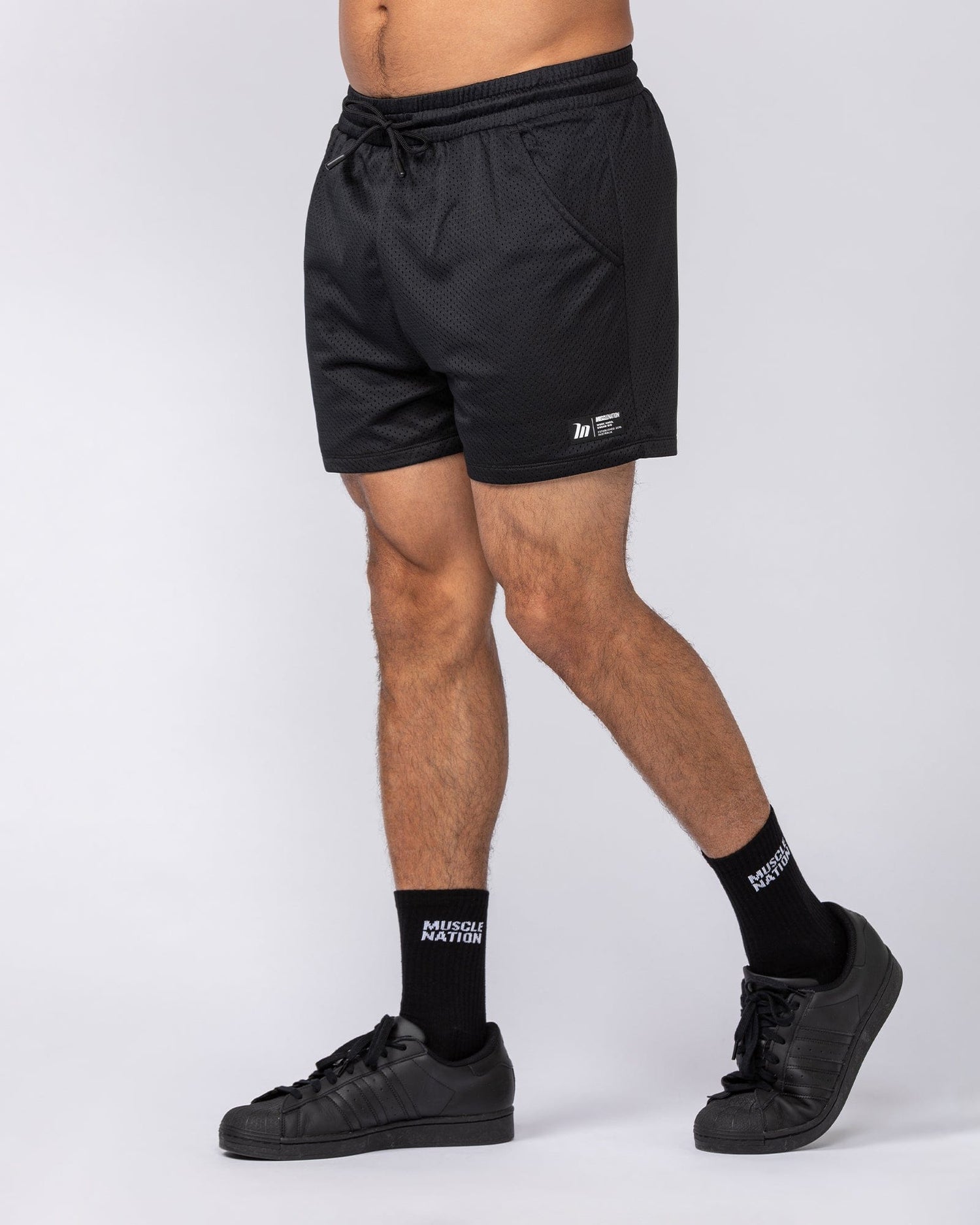 Lay Up 3.5" Shorts Black - Muscle Nation men's gym shorts