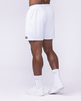 Lay Up 5" Shorts - White-Shorts-S-022304WHT-S-MNAPPRL21273-2-Muscle Nation