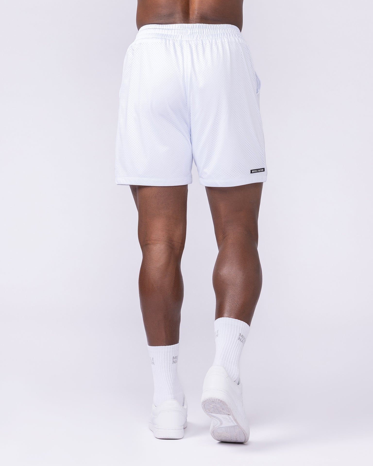 Lay Up 5" Shorts - White-Shorts-S-022304WHT-S-MNAPPRL21273-5-Muscle Nation