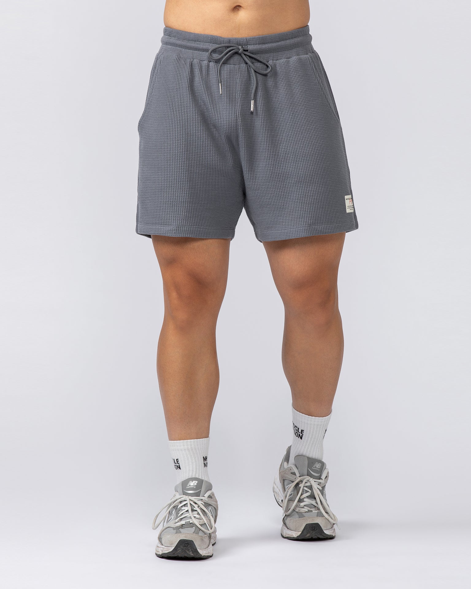 Lee Lem Waffle Shorts - Platinum Grey-Shorts-XS-022549PLGREY-XS-MNAPPRL42797-2-Muscle Nation
