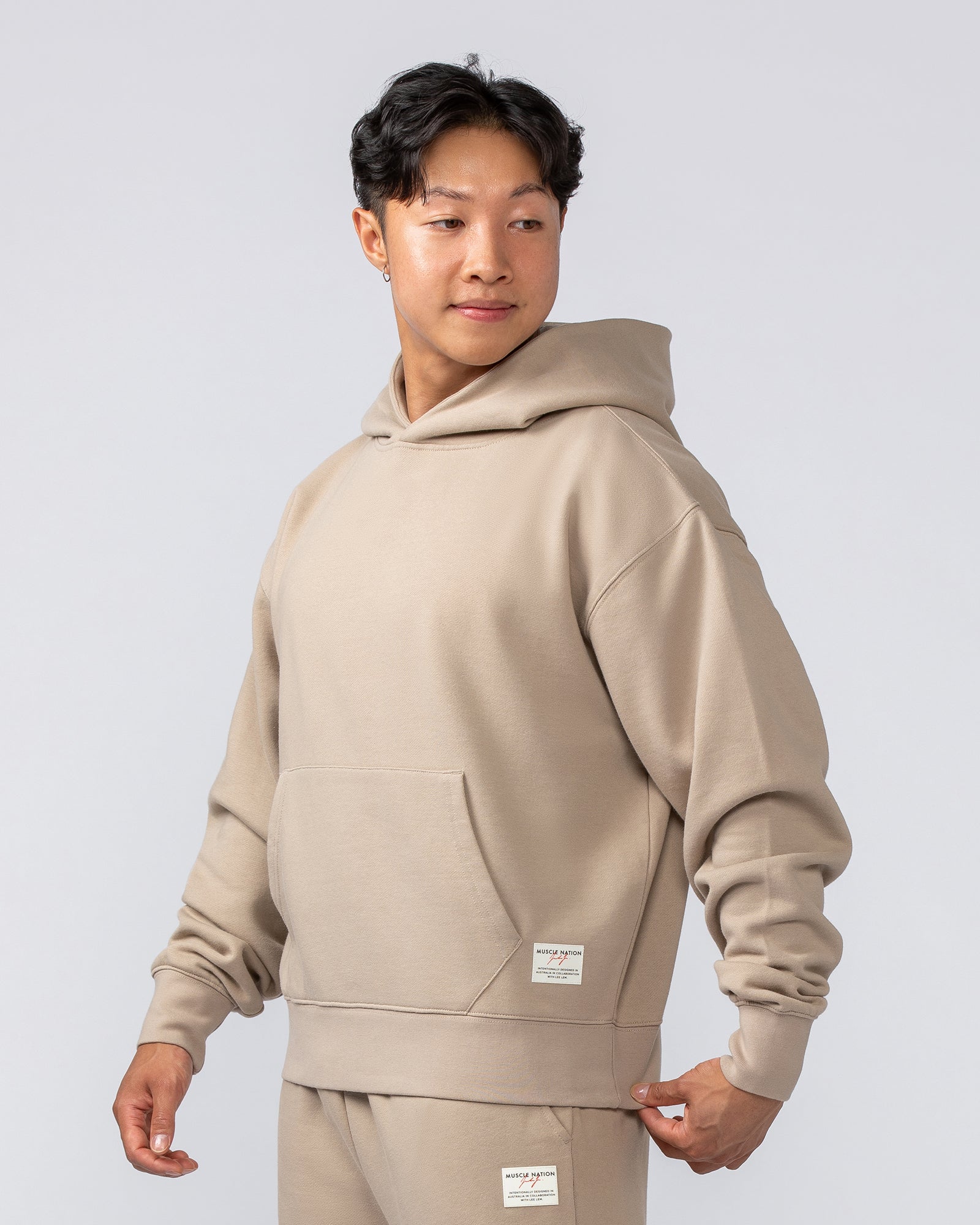 Lee Lem Cropped Hoodie - Washed Tuffet – Muscle Nation