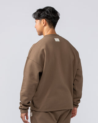 Lee Lem Crew Pullover - Washed Hazelnut-Jumpers & Hoodies-XS-022541WSHHZLNT-XS-MNAPPRL40966-2-Muscle Nation