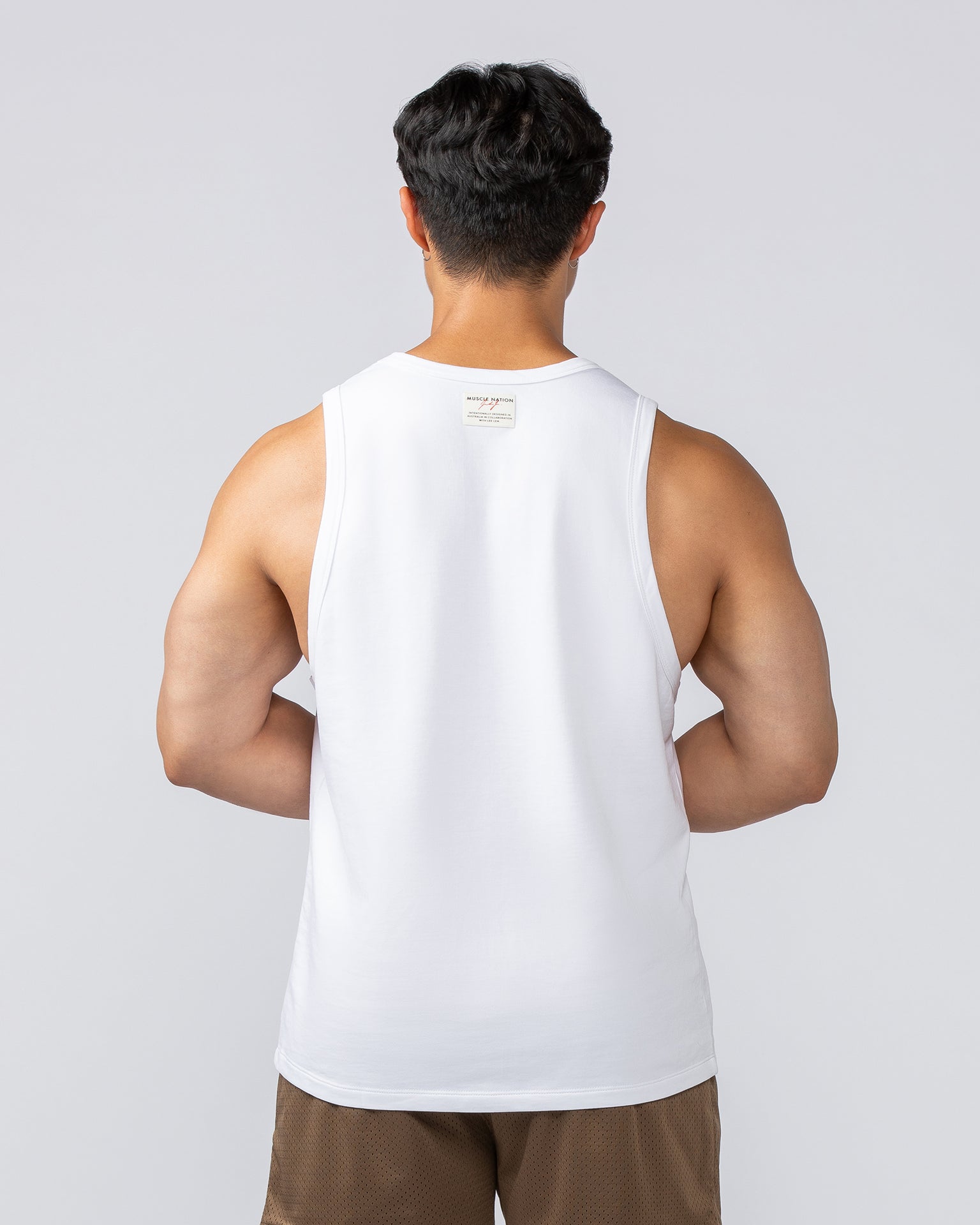 Lee Lem Loopback Tank - White-Singlets & Tanks-S-022543WHT-S-MNAPPRL40905-6-Muscle Nation
