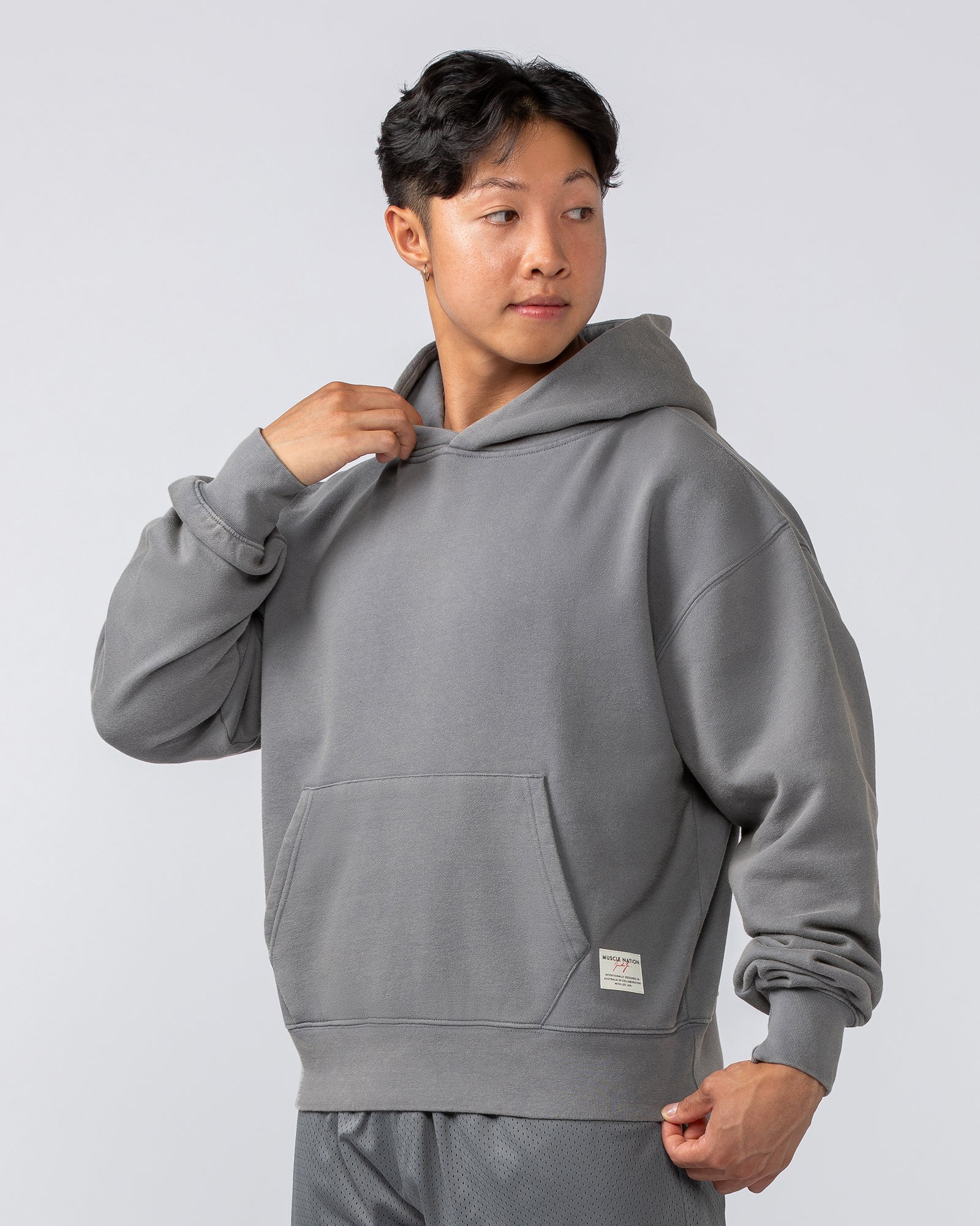 Lee Lem Cropped Hoodie - Washed Platinum Grey – Muscle Nation