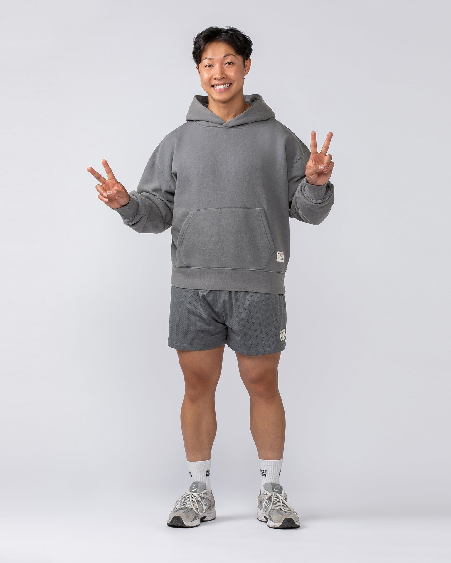 Lee Lem Cropped Hoodie - Washed Platinum Grey-Jumpers & Hoodies-XS-022545WSHPGREY-XS-MNAPPRL40958-7-Muscle Nation