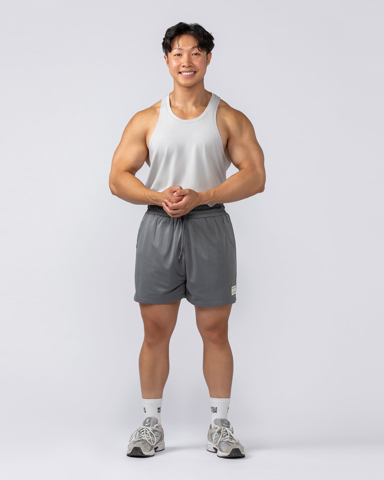 Lee Lem String Singlet - Ice Grey-Singlets & Tanks-S-022550ICEGREY-S-MNAPPRL40891-7-Muscle Nation