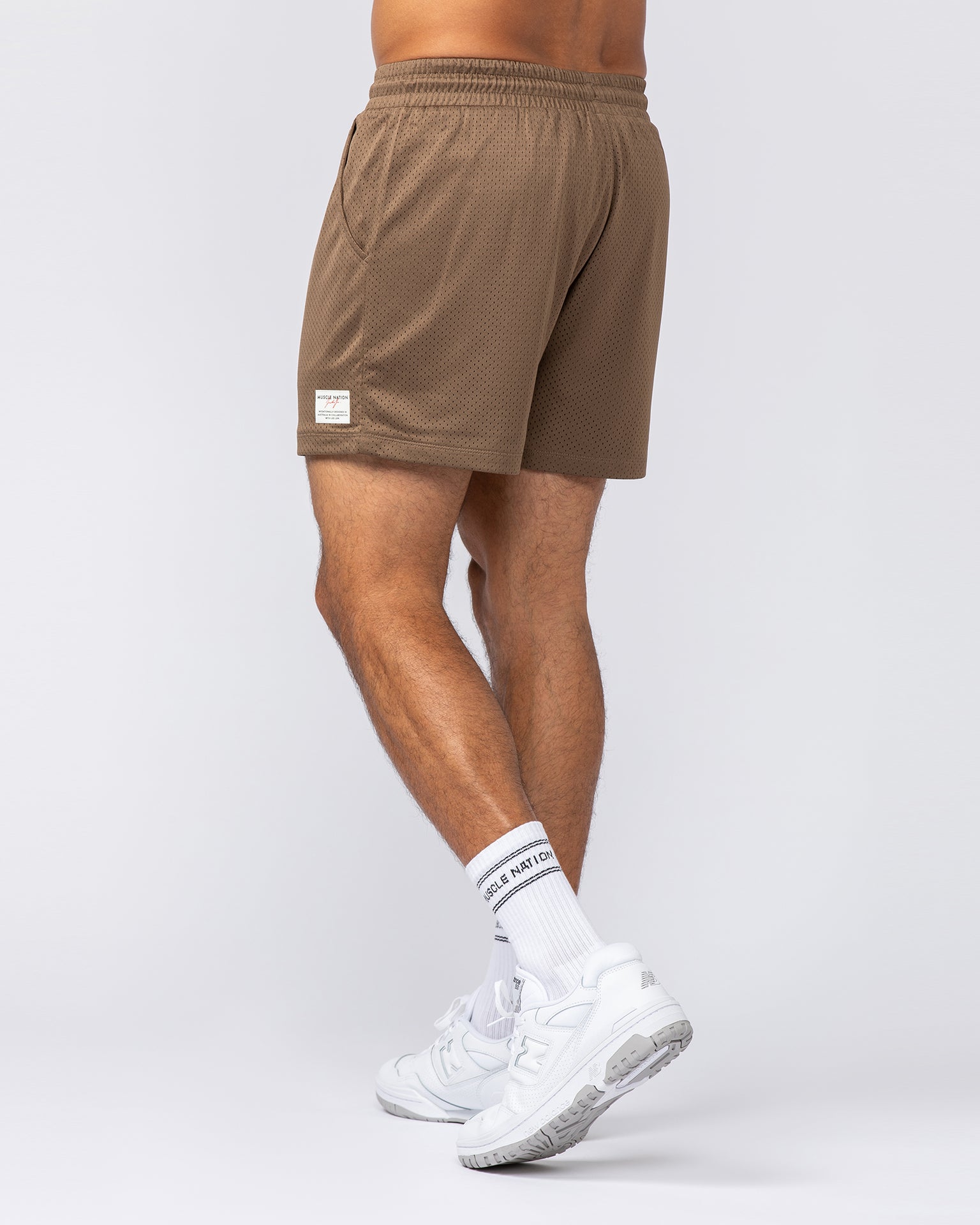 Lee Lem Lay Up 3.5" Shorts - Hazelnut-Shorts-S-022544HZLNT-S-MNAPPRL40983-4-Muscle Nation