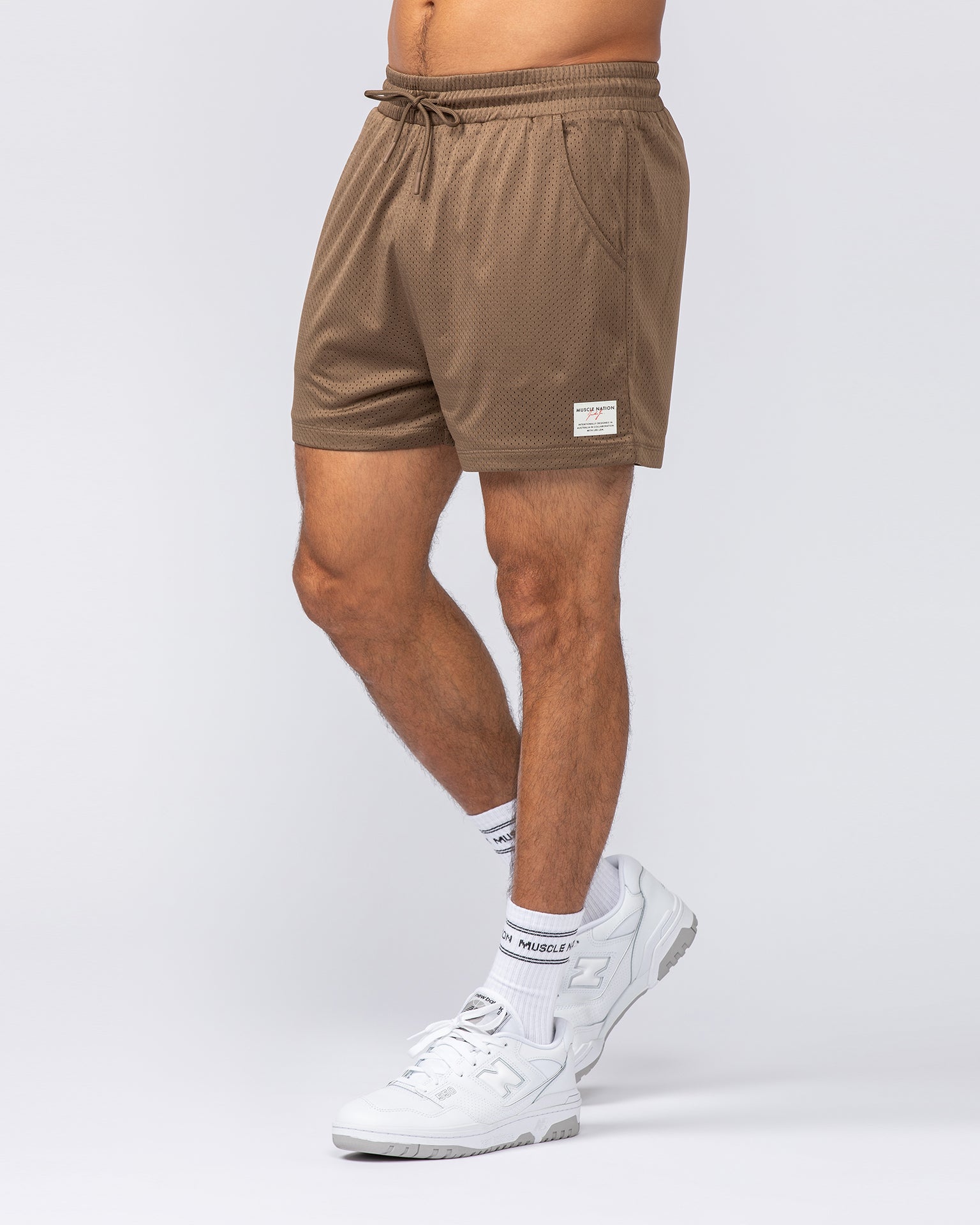 Lee Lem Lay Up 3.5" Shorts - Hazelnut-Shorts-S-022544HZLNT-S-MNAPPRL40983-1-Muscle Nation