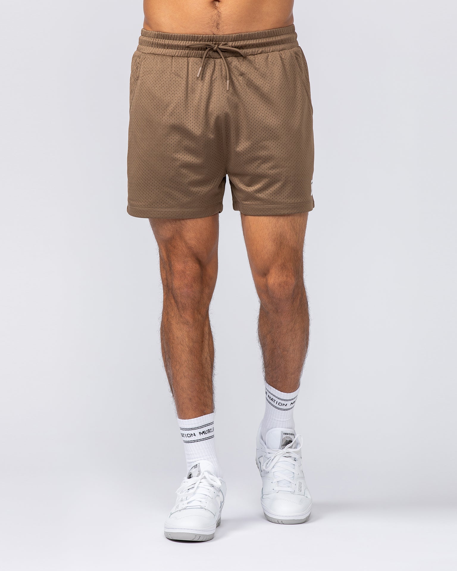 Lee Lem Lay Up 3.5" Shorts - Hazelnut-Shorts-S-022544HZLNT-S-MNAPPRL40983-2-Muscle Nation