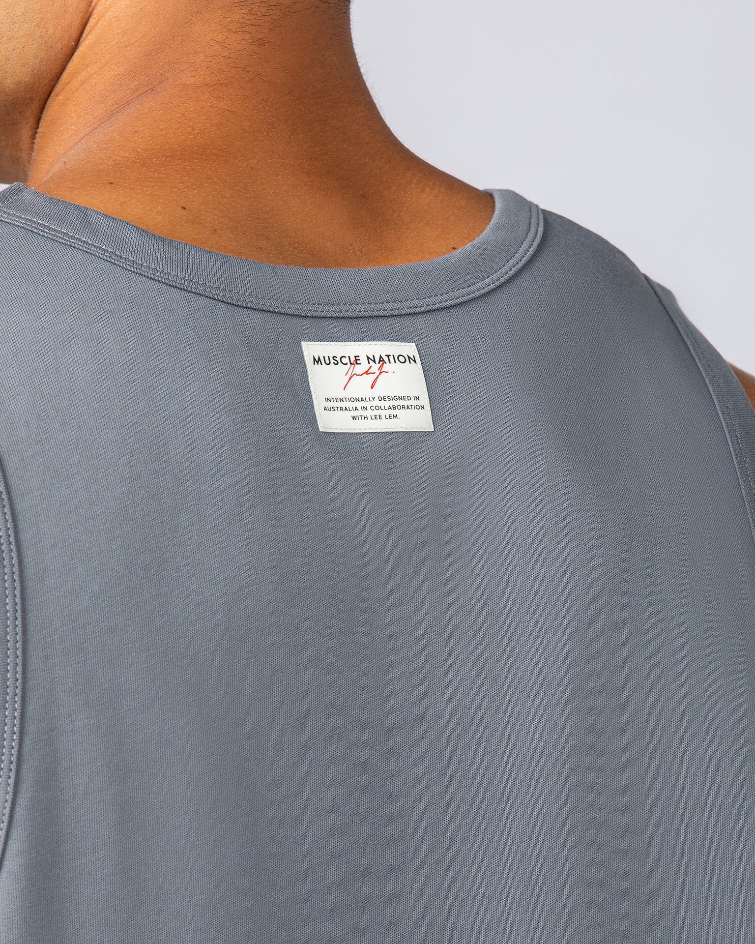 Lee Lem Loopback Tank - Platinum Grey-Singlets & Tanks-S-022543PLGREY-S-MNAPPRL40898-2-Muscle Nation