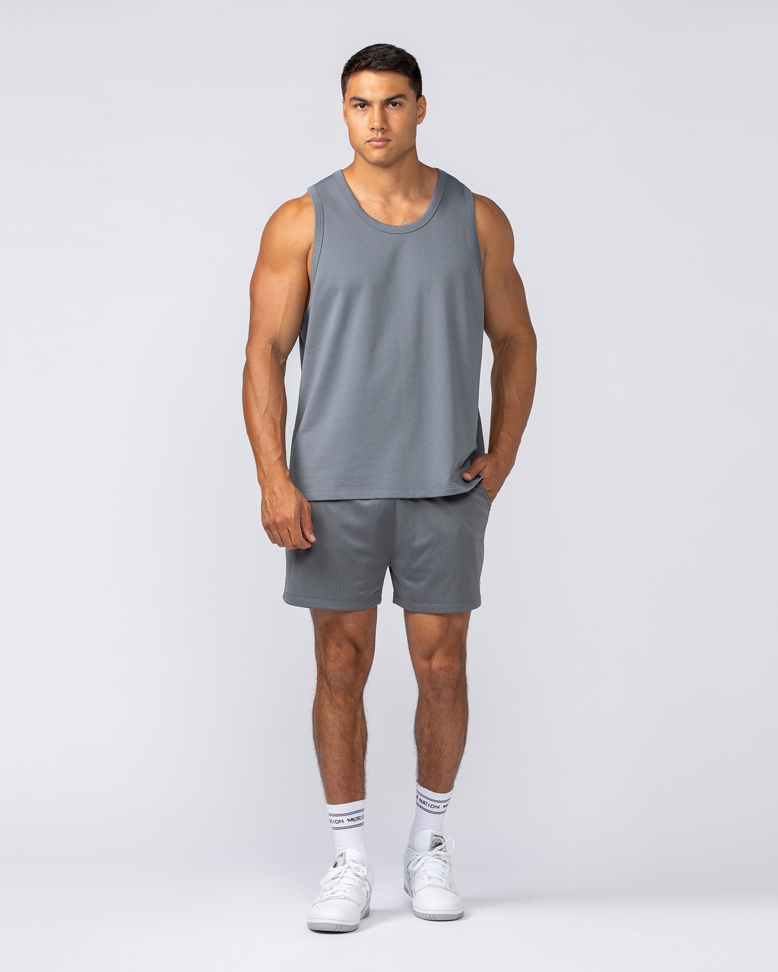 Lee Lem Loopback Tank - Platinum Grey-Singlets & Tanks-S-022543PLGREY-S-MNAPPRL40898-6-Muscle Nation