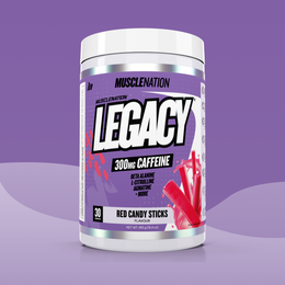 LEGACY Pre-Workout Energy - Red Candy Sticks - 30 serves-Pre-Workouts-MNSUPPS0135-745125305851-1-Muscle Nation