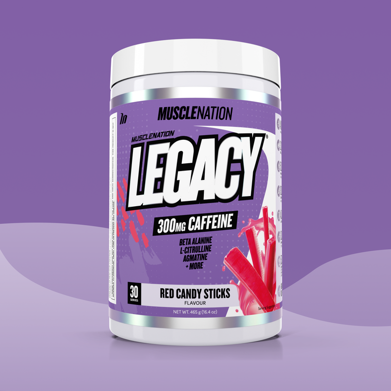 LEGACY Pre-Workout Energy - Red Candy Sticks - 30 serves-Pre-Workouts-MNSUPPS0135-745125305851-1-Muscle Nation