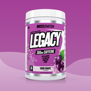 LEGACY Pre-Workout Energy - Sour Grape - 30 serves-Pre-Workouts-MNSUPPS0203-764460254280-1-Muscle Nation