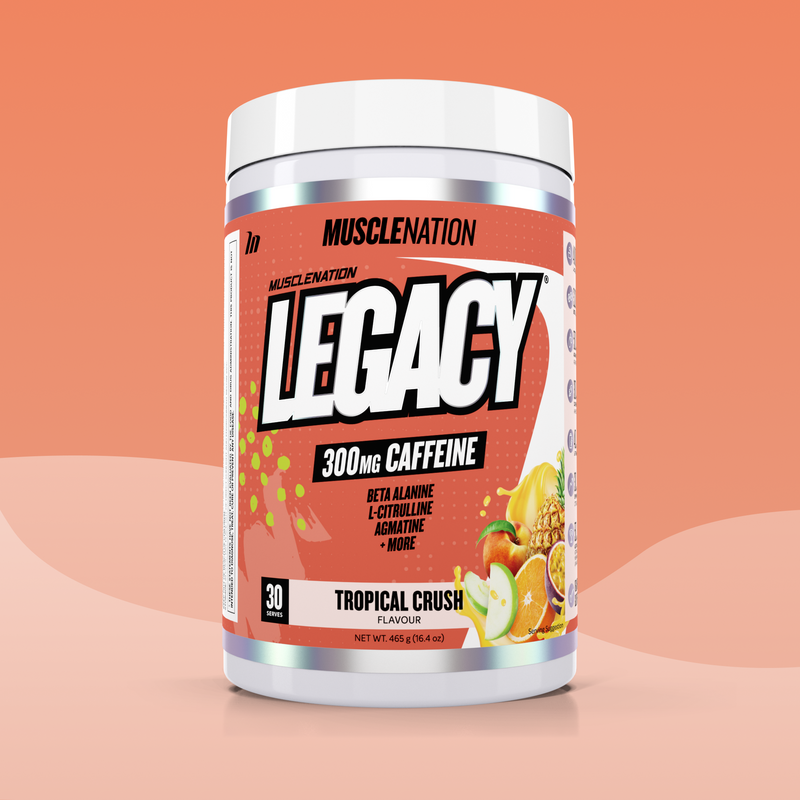 LEGACY Pre-Workout Energy - Tropical Crush - 30 serves-Pre-Workouts-MNSUPPS0250-764460254532-1-Muscle Nation