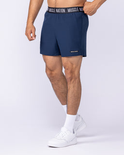 Level Up Training 4" Shorts Navy - Muscle Nation men's gym shorts