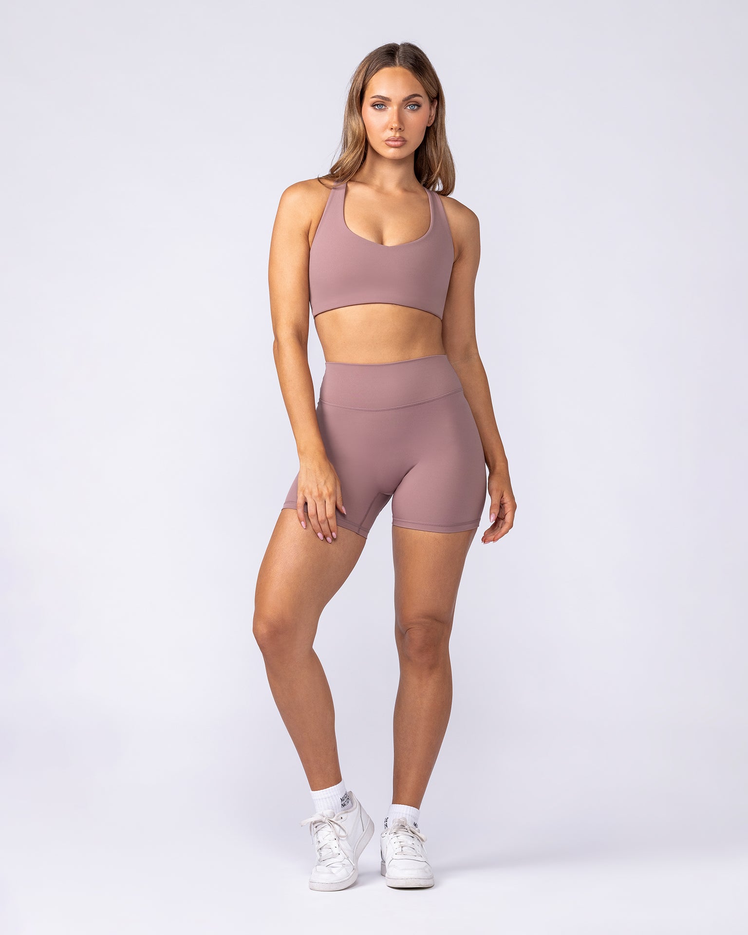 Liberty High Rise Midway Shorts - Mocha Berry
