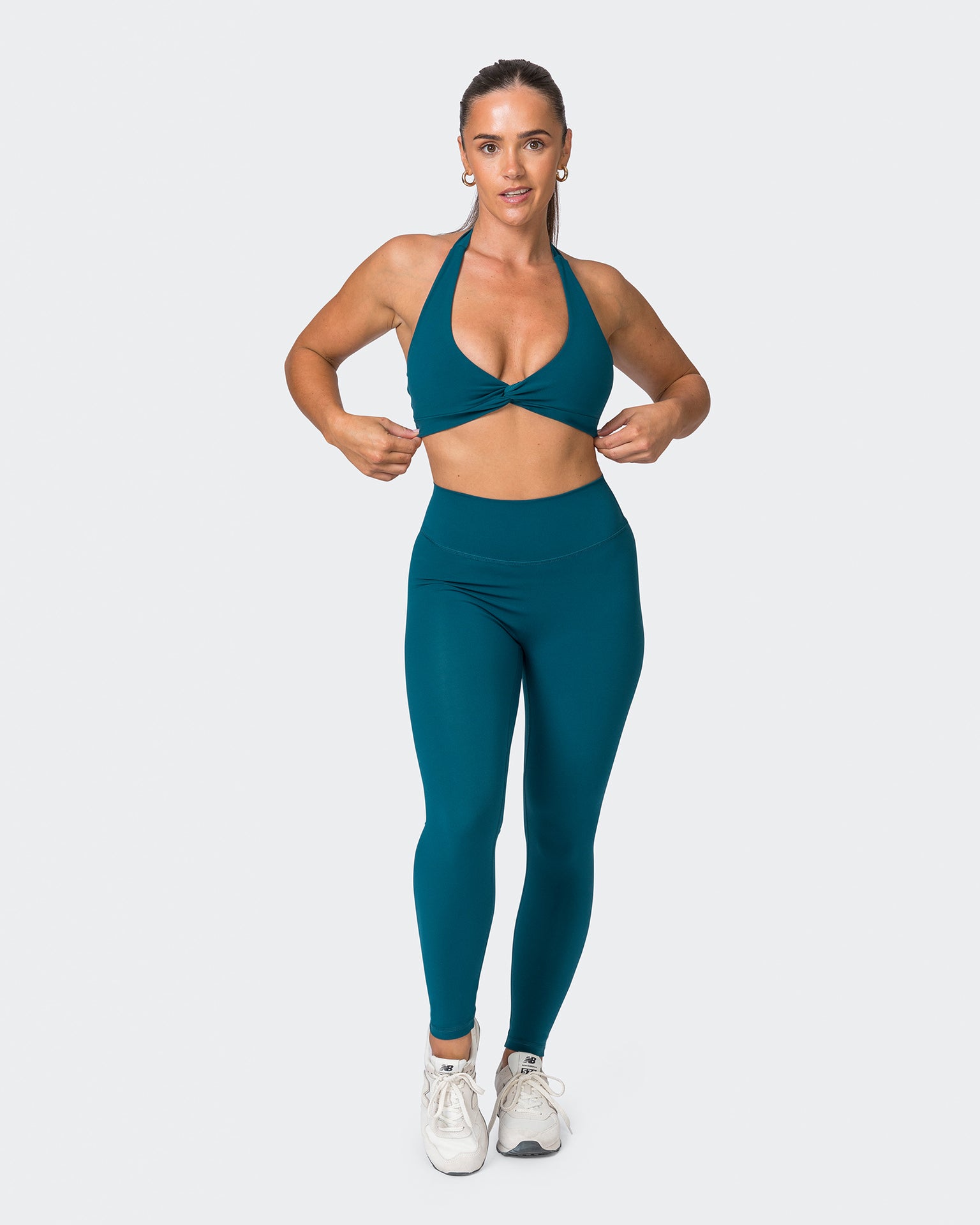 Hype Halter Bralette - Dark Marine-Bralettes-XS-072319DRKMRN-XS-MNAPPRL25689-7-Muscle Nation