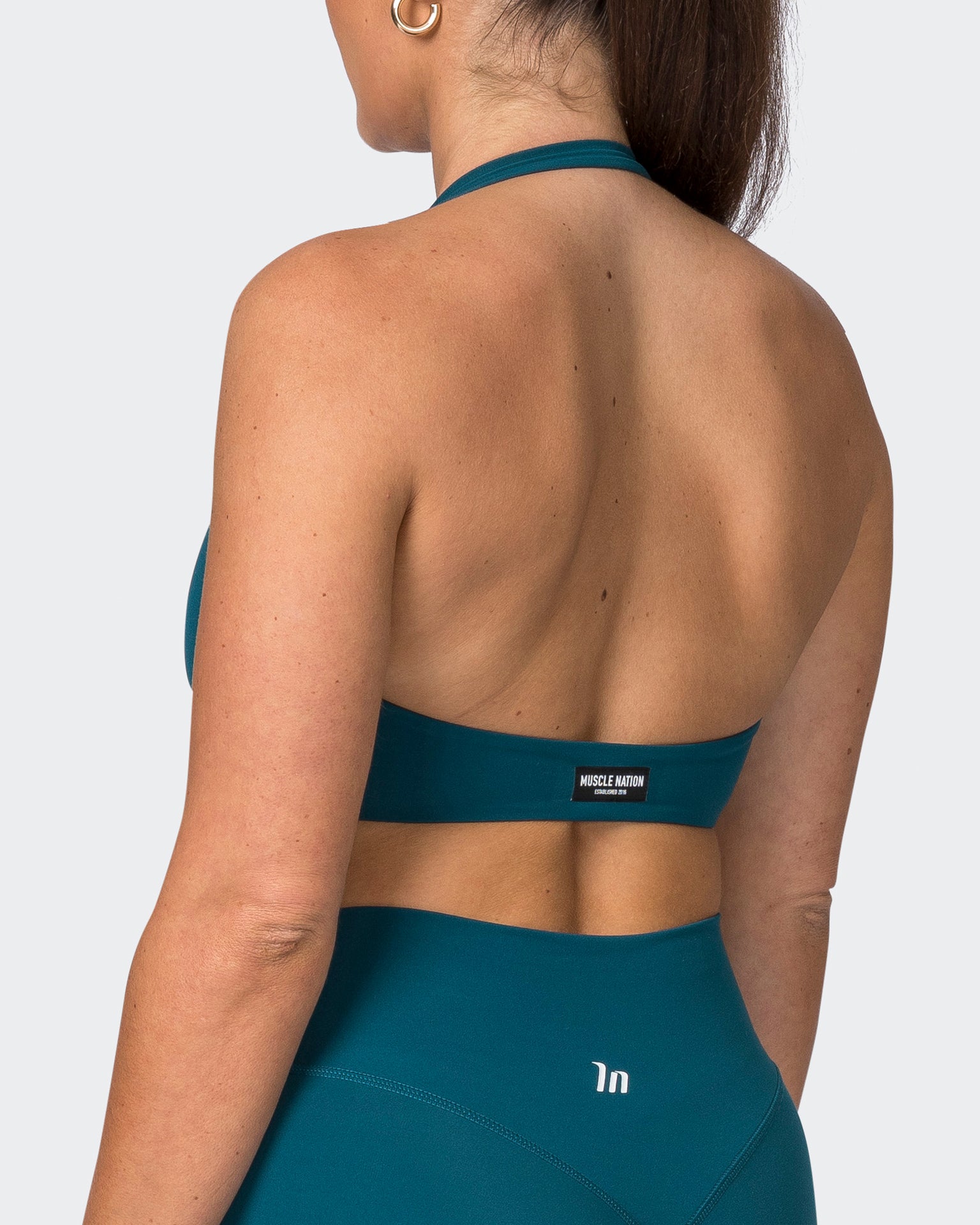 Hype Halter Bralette - Dark Marine-Bralettes-XS-072319DRKMRN-XS-MNAPPRL25689-5-Muscle Nation