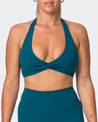 Hype Halter Bralette - Dark Marine-Bralettes-XS-072319DRKMRN-XS-MNAPPRL25689-2-Muscle Nation