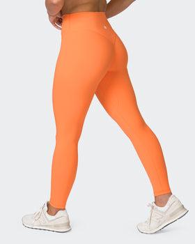 Liberty Zero Rise Ankle Length Leggings - Papaya