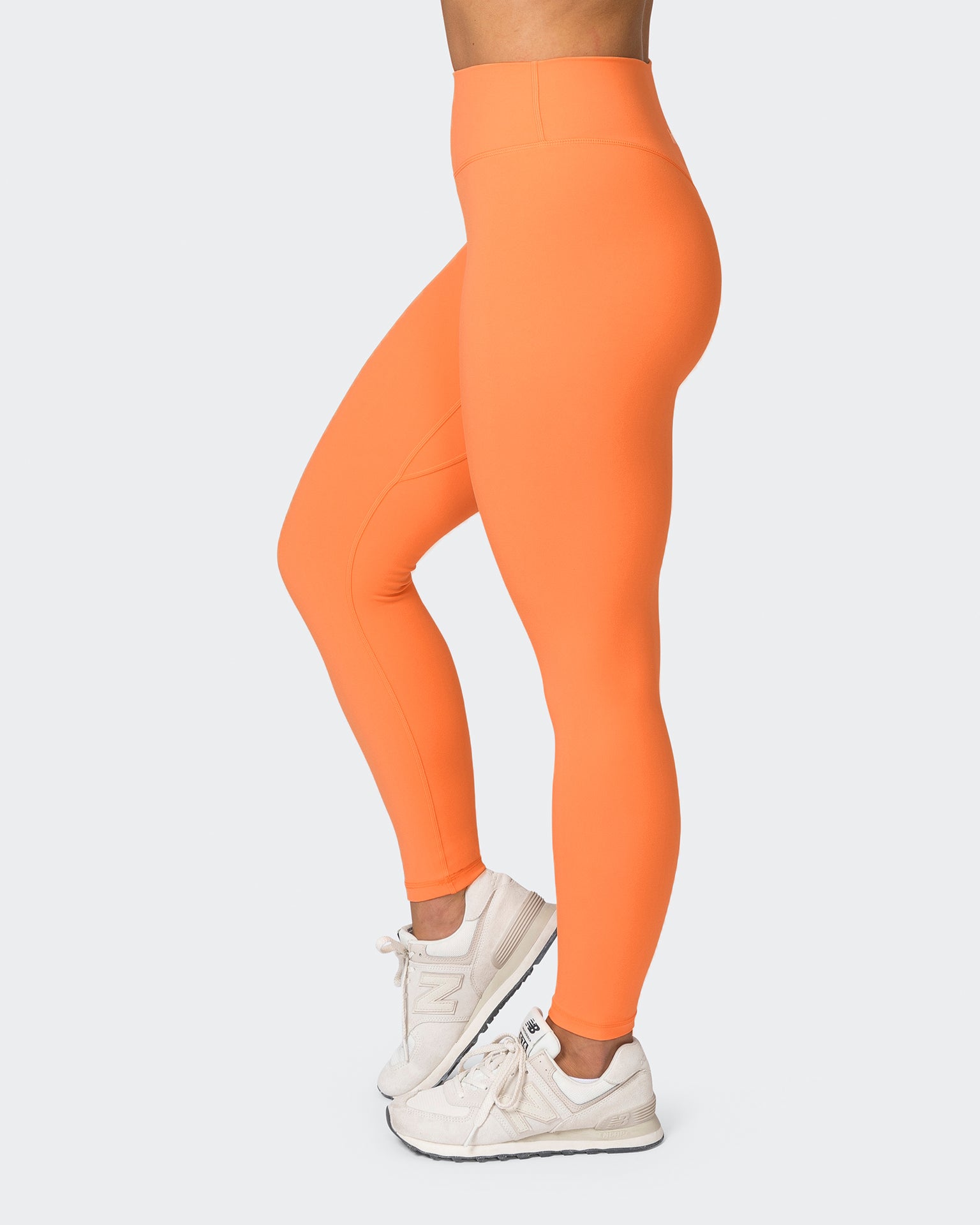 Liberty Zero Rise Ankle Length Leggings - Papaya-Leggings-XXS-072322PAPAYA-XXS-MNAPPRL25868-4-Muscle Nation