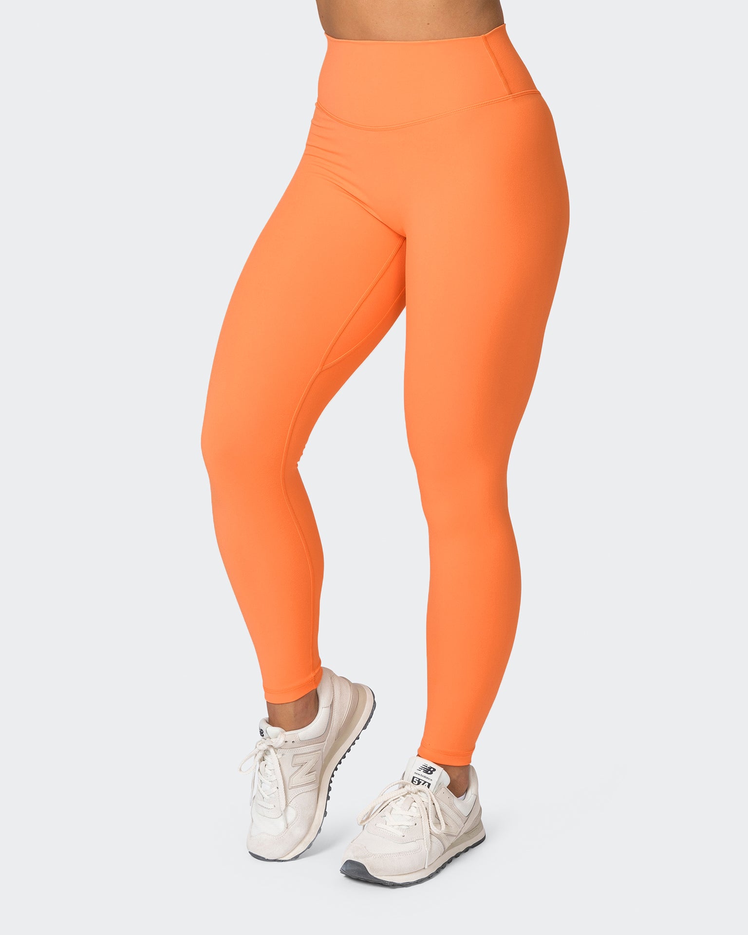 Liberty Zero Rise Ankle Length Leggings - Papaya-Leggings-XXS-072322PAPAYA-XXS-MNAPPRL25868-3-Muscle Nation