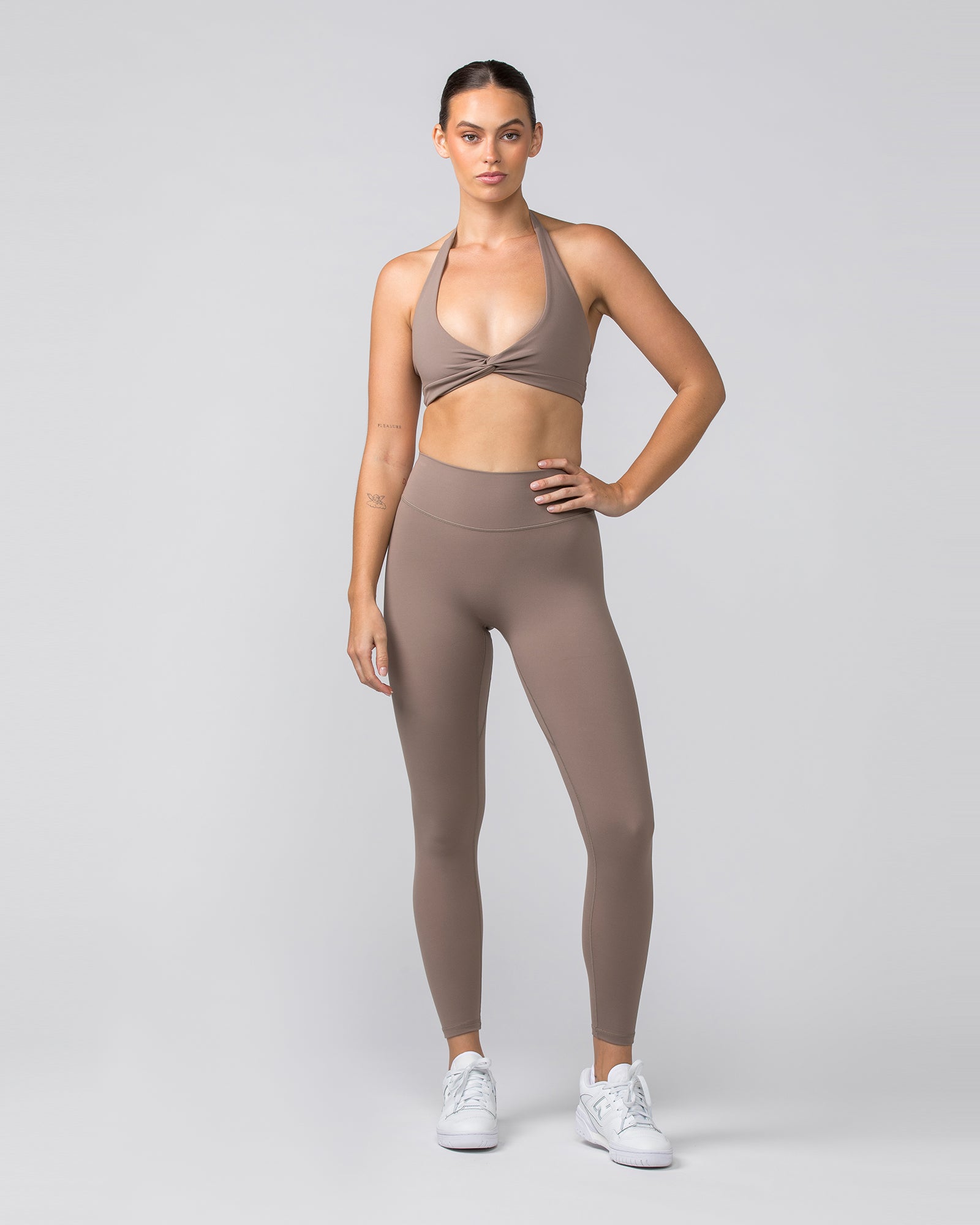 Liberty Zero Rise Ankle Length Leggings - Mushroom