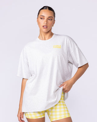 Lifestyle Club Oversized Tee - Snow Grey Marl-T-Shirts-XXS-1125231SNGRYMR-XXS-MNAPPRL46260-2-Muscle Nation