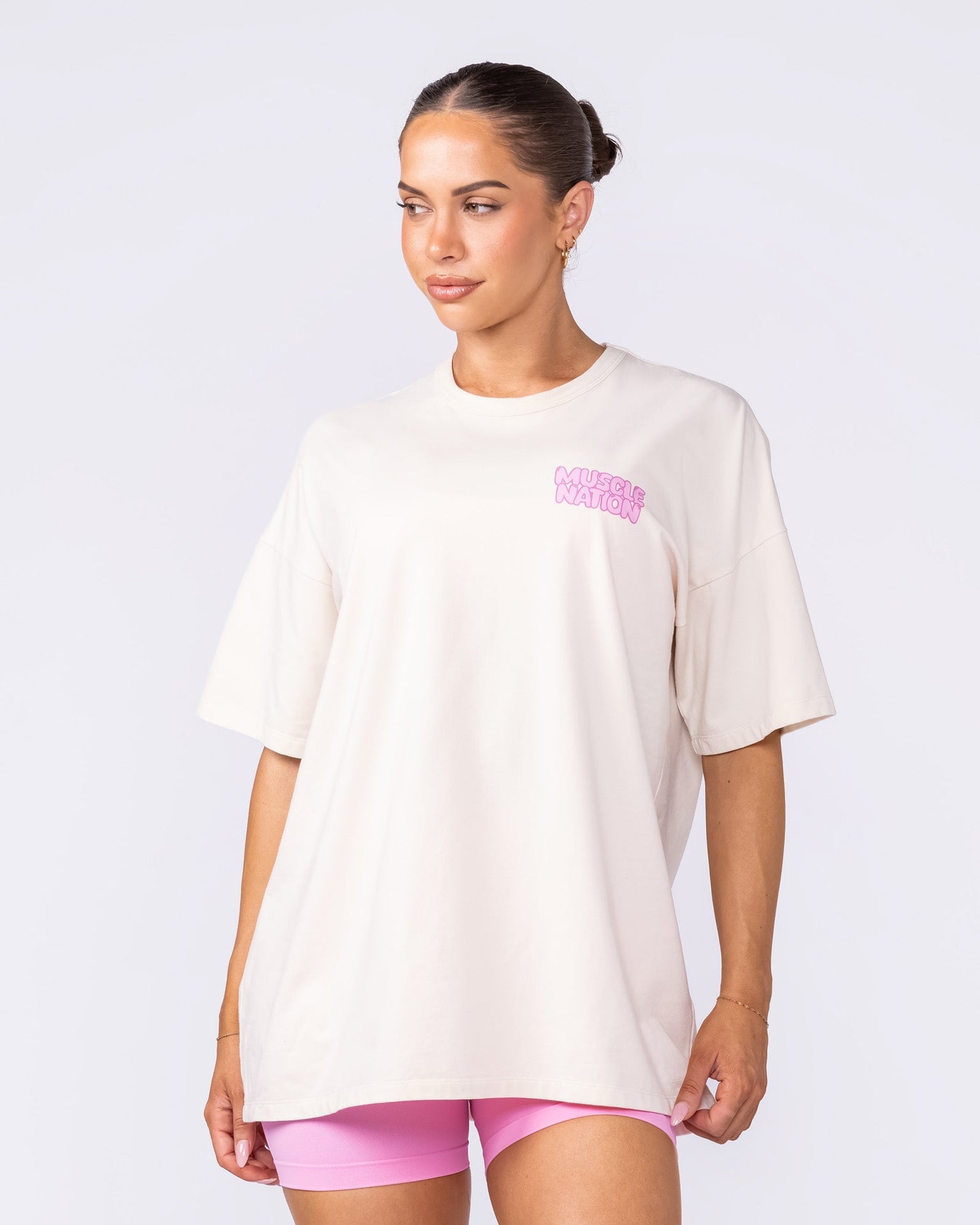 Lifting Club Oversized Tee - Dew / Pink-T-Shirts-XXS-122503DEWPNK-XXS-MNAPPRL48130-3-Muscle Nation