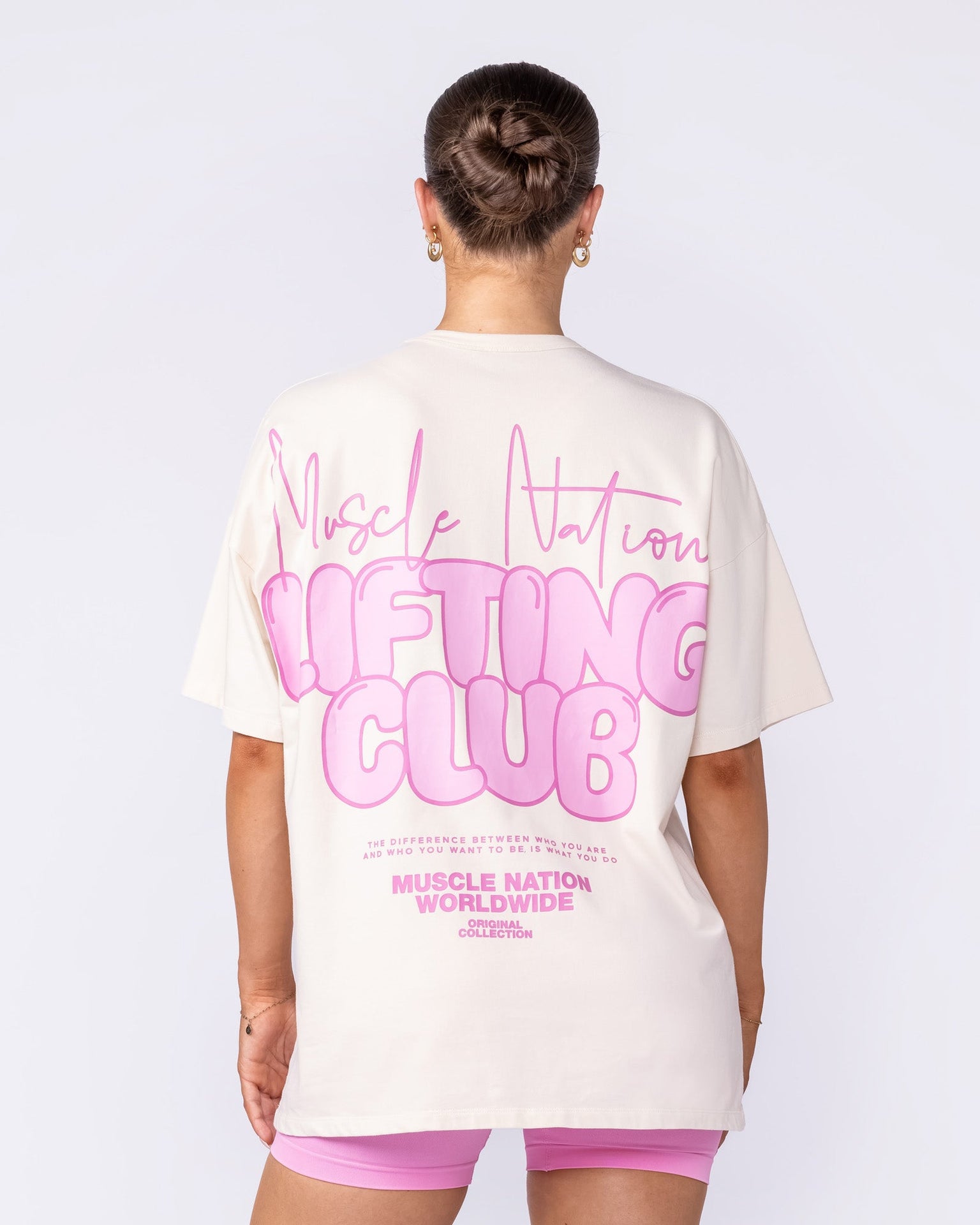 Lifting Club Oversized Tee - Dew / Pink-T-Shirts-XXS-122503DEWPNK-XXS-MNAPPRL48130-5-Muscle Nation