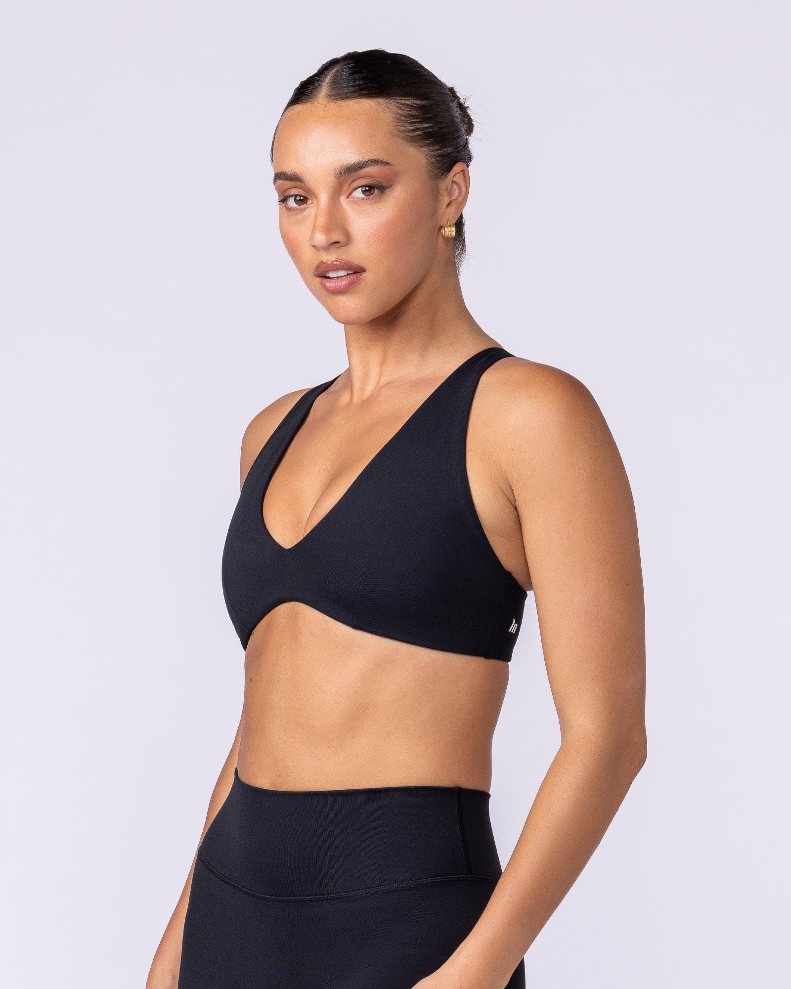 Lustre Bralette - Black-Bralettes-XXS-112516BLK-XXS-MNAPPRL46303-3-Muscle Nation